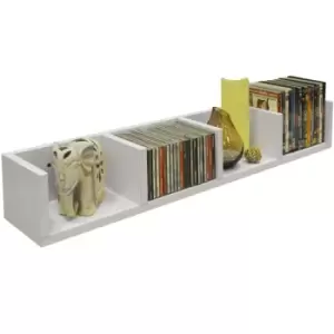 Techstyle Virgo 84 Cd / 56 DVD / Bluray / Media Wall Storage Shelf White