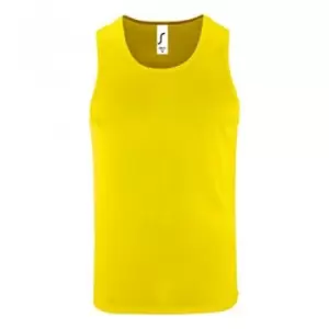 SOLS Mens Sporty Performance Tank Top (XL) (Neon Yellow)