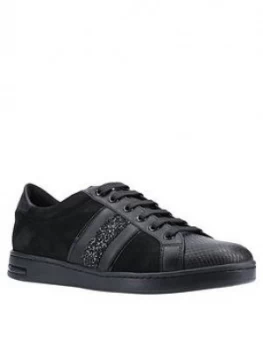 Geox Jaysen Suede And Leather Trainer - Black