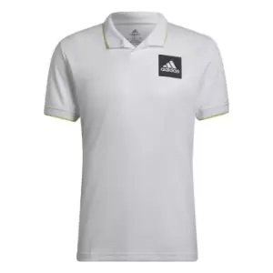 adidas Paris HEAT. RDY Tennis Freelift Polo Shirt Mens - White / Pulse Lime