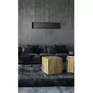 Emibig Gentor Black Bar Pendant Ceiling Light 2x E27