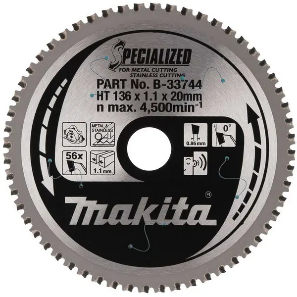 B-33744 Circular Saw Metal blade 136mm x 20mm x 56T - Makita