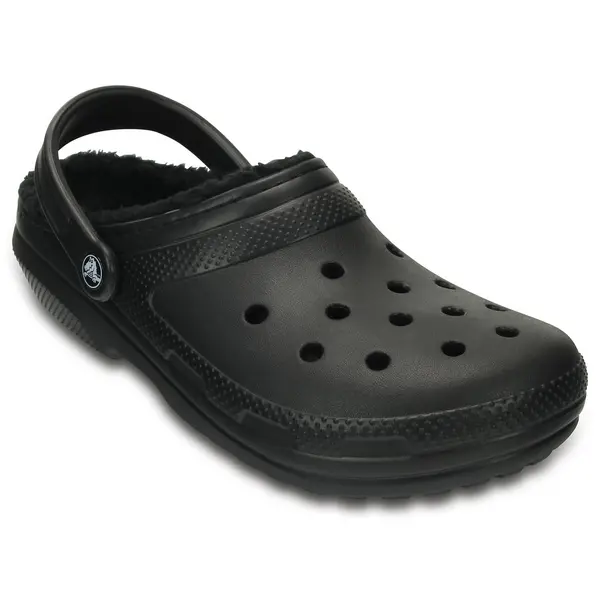 Crocs Mens Womens Classic Lined Clogs Slip On Slippers Shoes - UK 11 Black unisex GDE2681BLK11