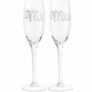 Mr & Mrs Flutes Set Of 2 By Lesser & Pavey