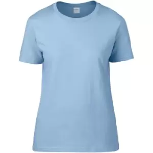 Gildan Ladies/Womens Premium Cotton RS T-Shirt (L) (Light Blue)
