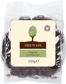 Tree of Life Organic Cranberries - 125g x 6