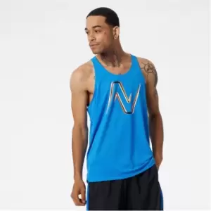 New Balance Impact Singlet Mens - Blue