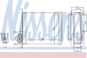 Nissens Radiator Heat Matrix interior heating 73640