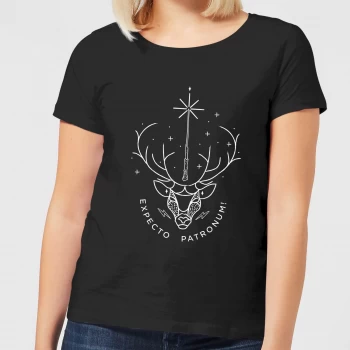 Harry Potter Expecto Patronum Womens T-Shirt - Black - M