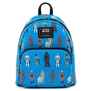 Loungefly Star Wars Action Figures Aop Mini Backpack