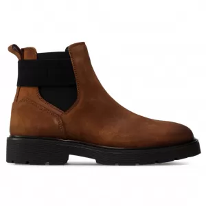 Tommy Hilfiger Elastic Suede Chelsea Boots - Brown