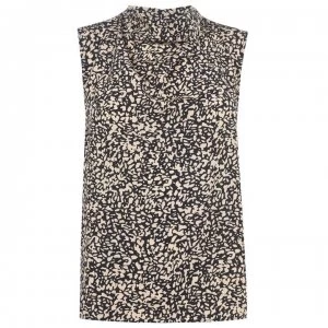 DKNY Leopard Print Sleeveless Chiffon Shirt - COMBO TBD