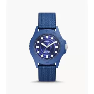 Fossil Mens Fb - 01 Solar-Powered #Tide Ocean Material Watch - Blue