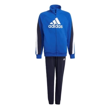 adidas Colorblock Big Badge of Sport Tracksuit Kids - Bold Blue / Legend Ink / White