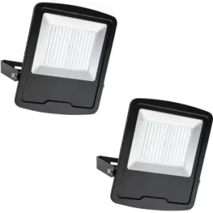 2 PACK Slim Outdoor IP65 Floodlight - 200W Daylight White LED - High Output