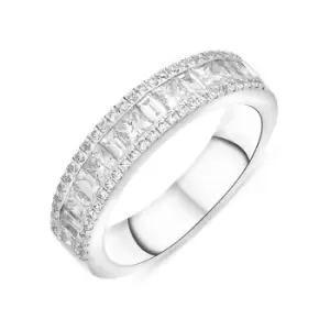 Platinum 1.08ct Diamond Half Eternity Ring