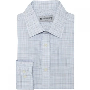 Turner and Sanderson Dickinson Tailored Fit Fine Tram Shirt - White