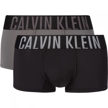 Calvin Klein Low Rise Trunk 2PK - Black/ Grey Sky