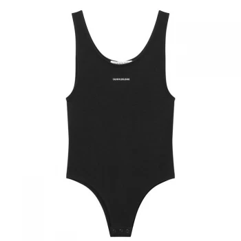 Calvin Klein Jeans Micro Brand Bodysuit - BEH CK BLACK