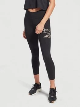 Reebok Training Essentials Modern Safari Animal Print Legging - Black