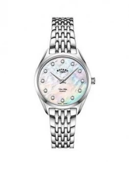 Rotary Rotary Pink Dial Stainless Steel Bracelet Watch