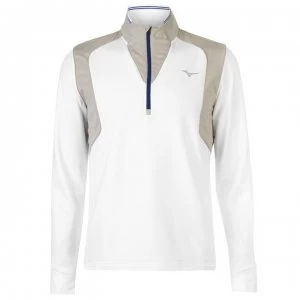 Mizuno Quarter Zip Wind Proof Top Mens - White