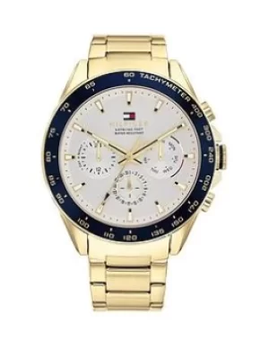 Tommy Hilfiger 1791969 Mens Owen Gold Tone Steel Bracelet Wristwatch