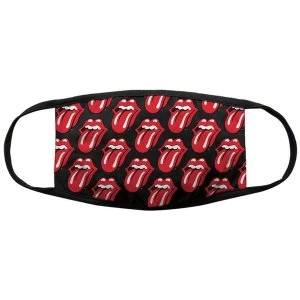 The Rolling Stones - Tongue Repeat Face Mask - Black