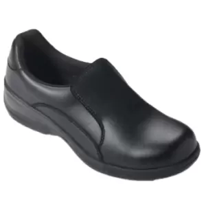 Dennys Womens/Ladies Comfort Grip Slip-On (8 UK) (Black)