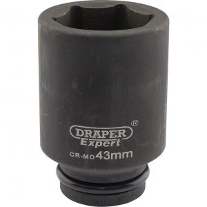 Draper Expert 3/4" Drive Deep Hexagon Impact Socket Metric 3/4" 43mm