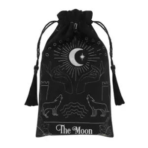 Something Different Moon Drawstring Bag (One Size) (Black)