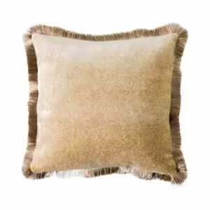 Crossland Grove Mottled Velvet Cushion Natural 500x500mm