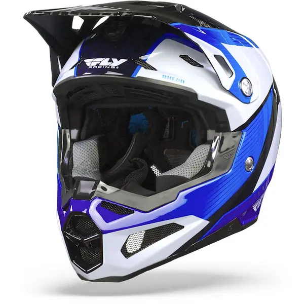 FLY Racing Formula Carbon Prime Blue White Blue Carbon Offroad Helmet Size XS