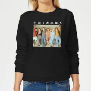 Friends Retro Character Shot Womens Sweatshirt - Black - XL