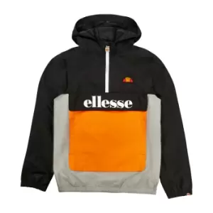 Colour Block Hooded Windbreaker with Embroidered Logo