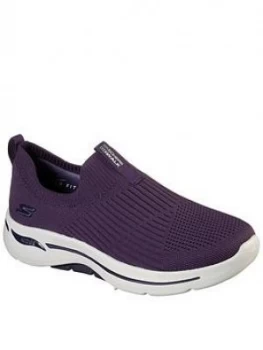 Skechers Iconic Go Walk Arch Fit Slip On Pumps, Purple, Size 3, Women