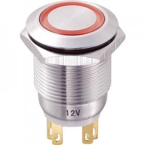 TRU COMPONENTS LAS1 GQ 11ER12V Tamper proof pushbutton 250 V AC 5 A 1 x OffOn IP65 momentary