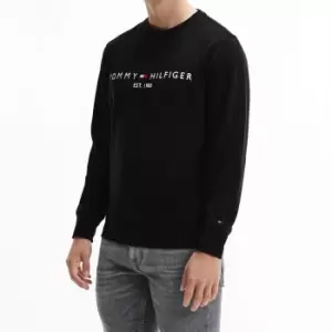 Tommy Hilfiger Mens Chest Logo Sweatshirt - Black - S