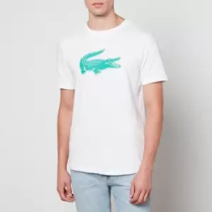 Lacoste Mens Big Croc T-Shirt - White/Greenfinch - 7/XXL