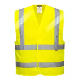 Portwest Vega Class 2 Hi Vis LED Waistcoat Yellow S / M