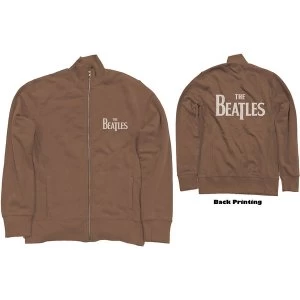 The Beatles - Drop T Logo Unisex Large Track Top - Brown