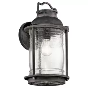 Outdoor IP44 Wall Light Weathered Zinc LED E27 60W d01609