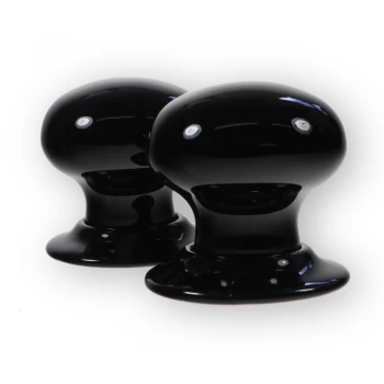 LocksOnline Black Porcelain Mortice Door Knob Set