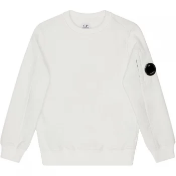 CP COMPANY Junior Boys Lens Crew Neck Sweatshirt - White 103