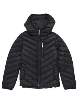 Barbour International Girls Silverstone Quilt Jacket - Black, Size 6-7 Years, Women