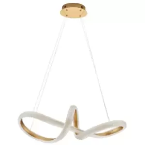 Merano Haven II Integrated LED Pendant Ceiling Light Brass Gold Aluminium LED 42W 3400Lm 3000K