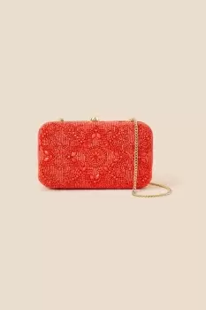 Beaded Hardcase Clutch