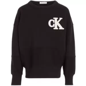 Calvin Klein Jeans Towelling Mono Cn Sweatshirt - Black