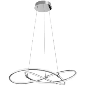 Merano - Chesapeake Integrated LED Pendant Ceiling Light Chrome Aluminium LED 50W 3250Lm 3000K