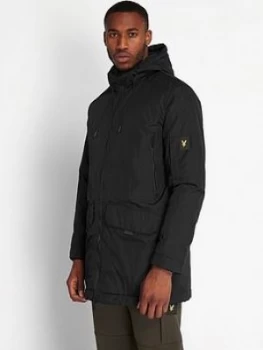 Lyle & Scott Casuals Wadded Longline Parka - Black